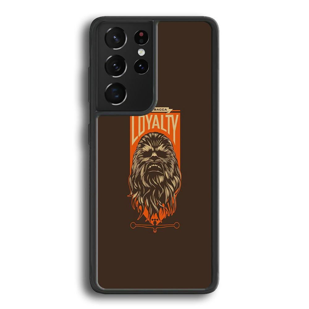 Starwars Chewbacca in Loyalty Samsung Galaxy S21 Ultra Case-Rubber Black (2D Case)-Oxvistore