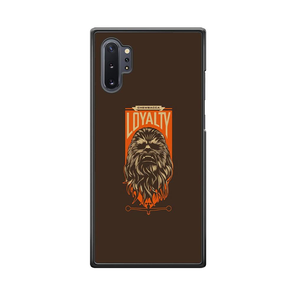 Starwars Chewbacca in Loyalty Samsung Galaxy Note 10 Plus Case-Rubber Black (2D Case)-Oxvistore