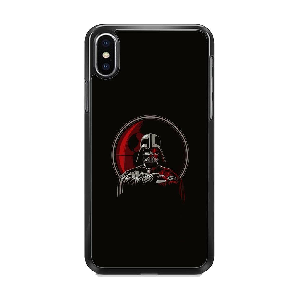 Starwars Darkness of Darth Vader iPhone X Case-Rubber White (2D Case)-Oxvistore