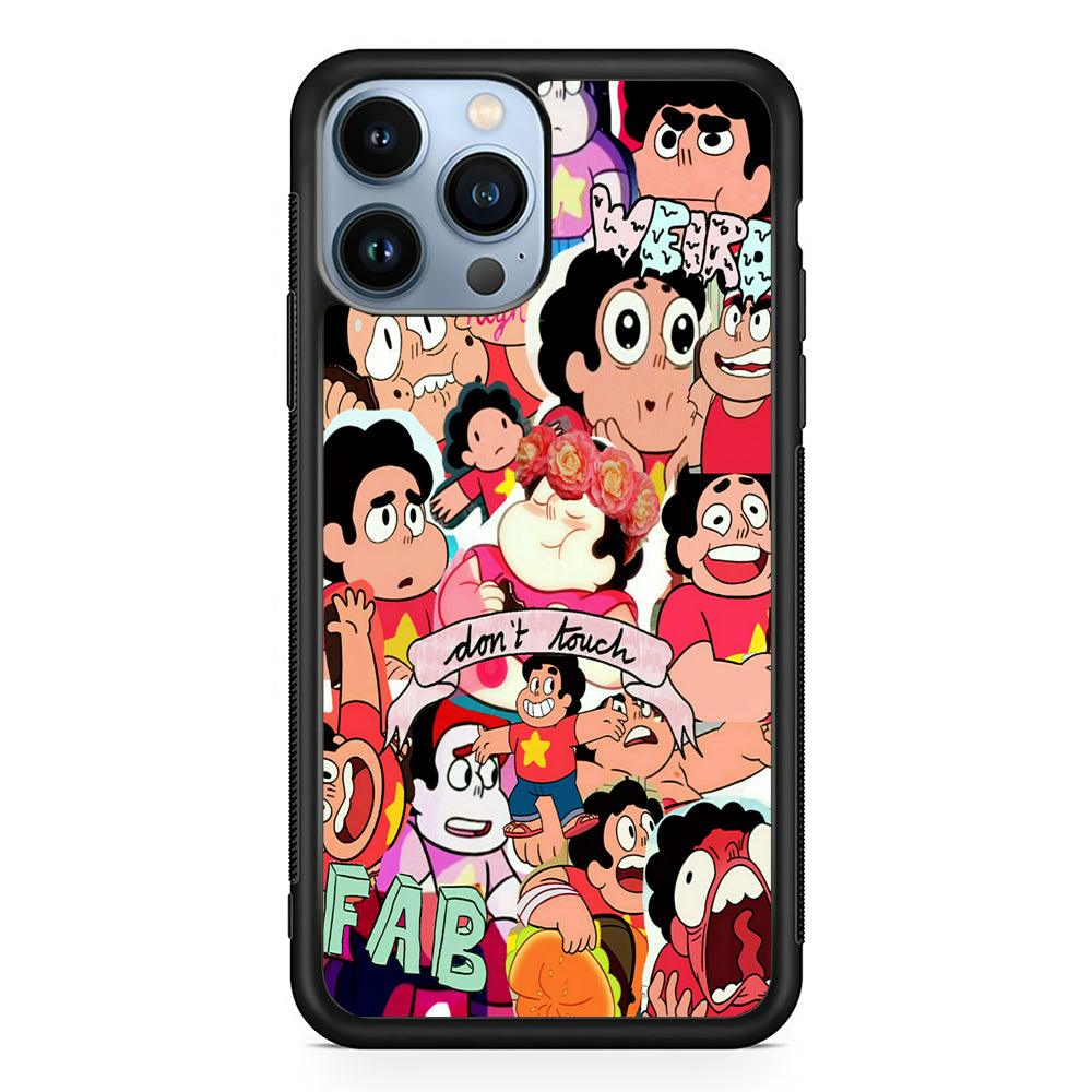 Steven Universe Collection Cartoon 2D Rubber Phone Case-Black-Oxvistore