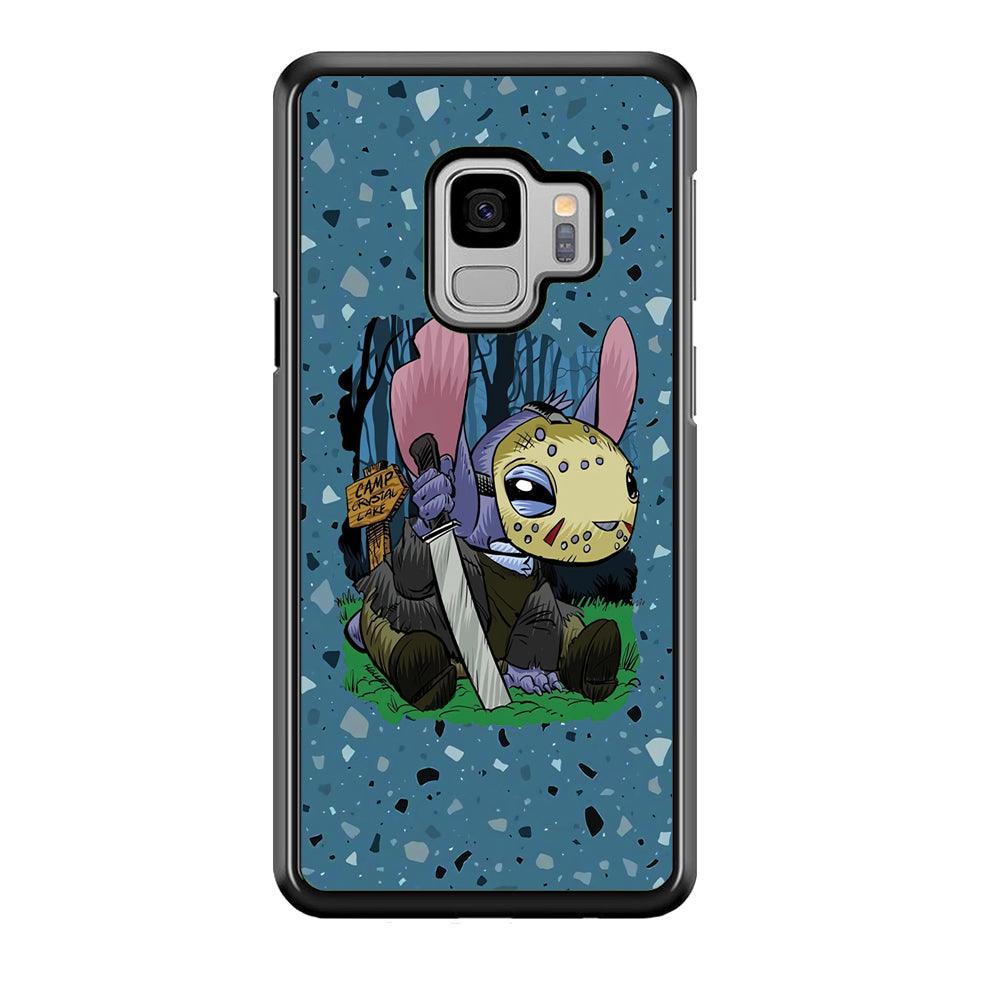 Stitch Camp Crystal Lake Samsung Galaxy S9 Case-Rubber Black (2D Case)-Oxvistore