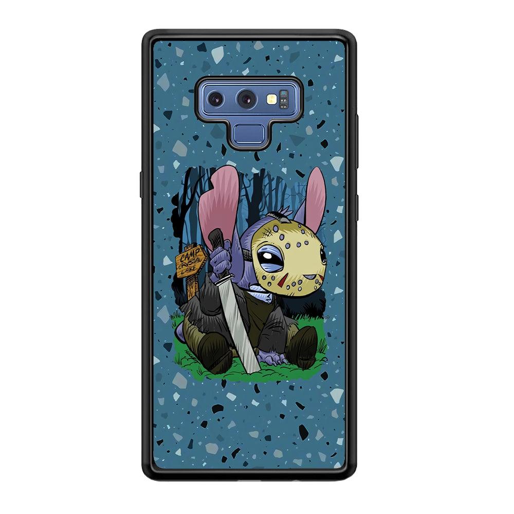Stitch Camp Crystal Lake Samsung Galaxy Note 9 Case-Rubber Black (2D Case)-Oxvistore