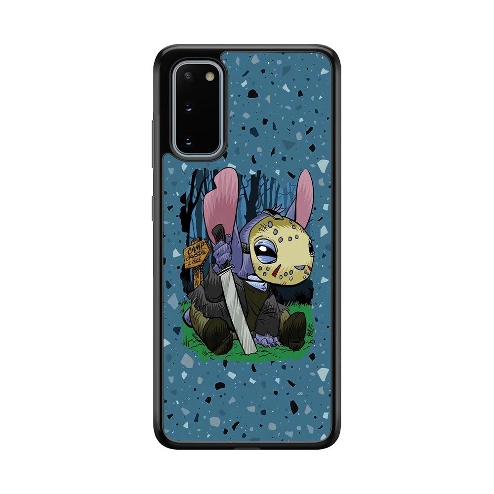 Stitch Camp Crystal Lake Samsung Galaxy S20 Case-Rubber Black (2D Case)-Oxvistore