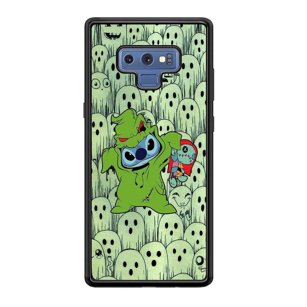 Stitch Creepy Costum Samsung Galaxy Note 9 Case-Rubber Black (2D Case)-Oxvistore