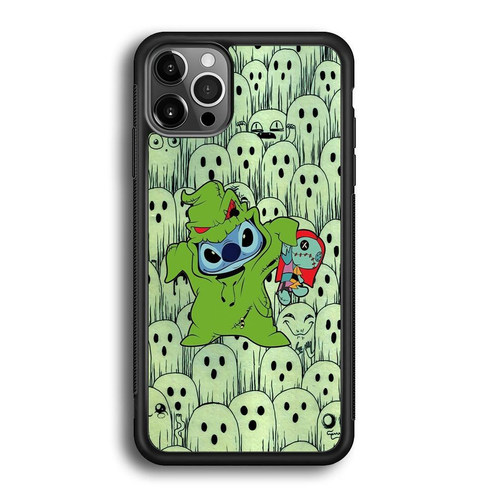 Stitch Creepy Costum iPhone 12 Pro Max Case-Rubber Black (2D Case)-Oxvistore