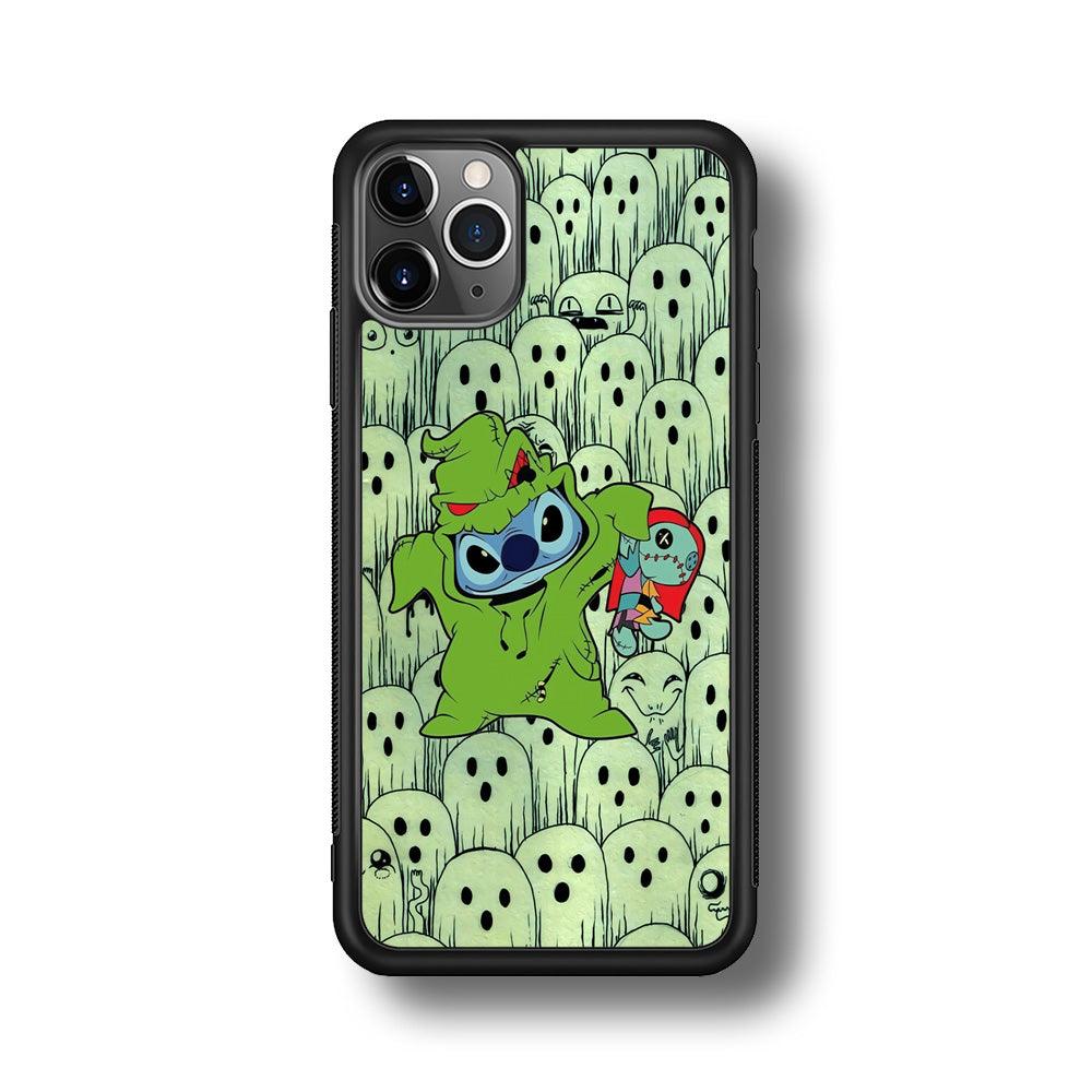 Stitch Creepy Costum iPhone 11 Pro Case-Rubber Black (2D Case)-Oxvistore