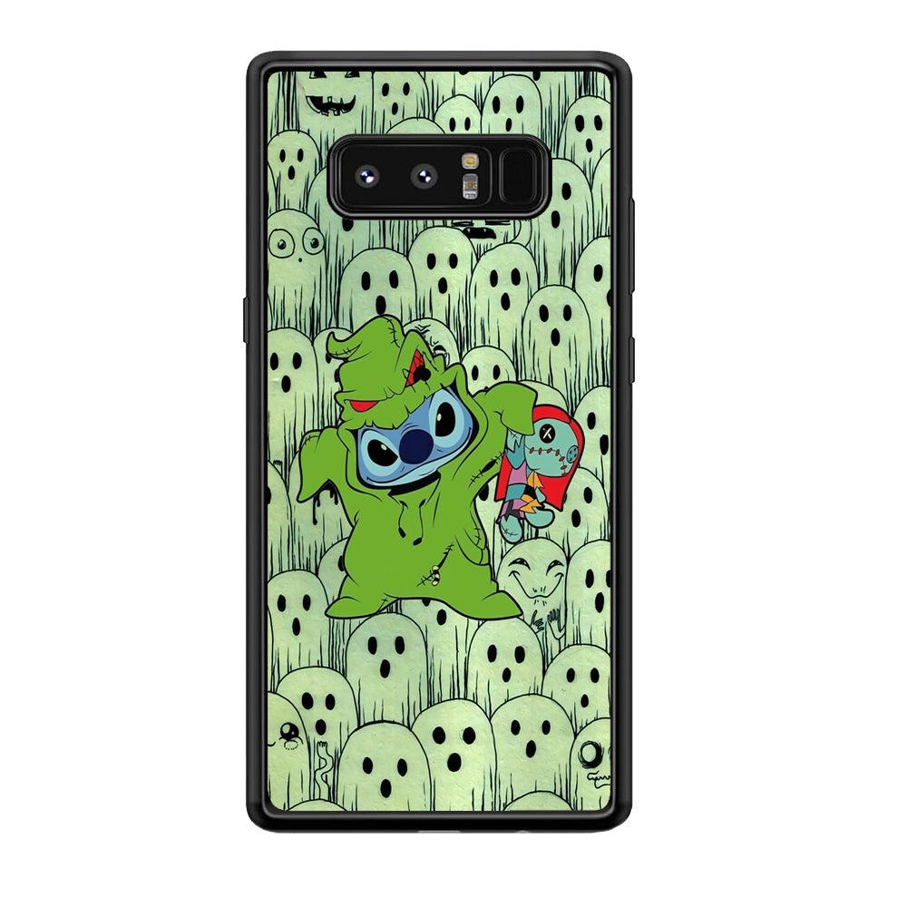 Stitch Creepy Costum Samsung Galaxy Note 8 Case-Rubber Black (2D Case)-Oxvistore