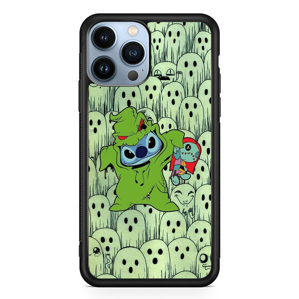 Stitch Creepy Costum iPhone 14 Pro Case-Rubber Black (2D Case)-Oxvistore