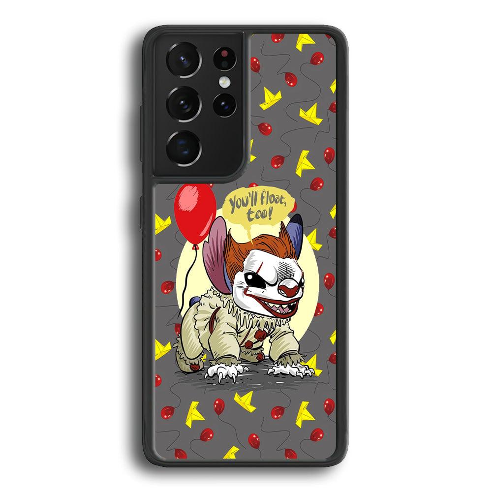 Stitch Pennywise Form Cover Samsung Galaxy S21 Ultra Case-Rubber Black (2D Case)-Oxvistore