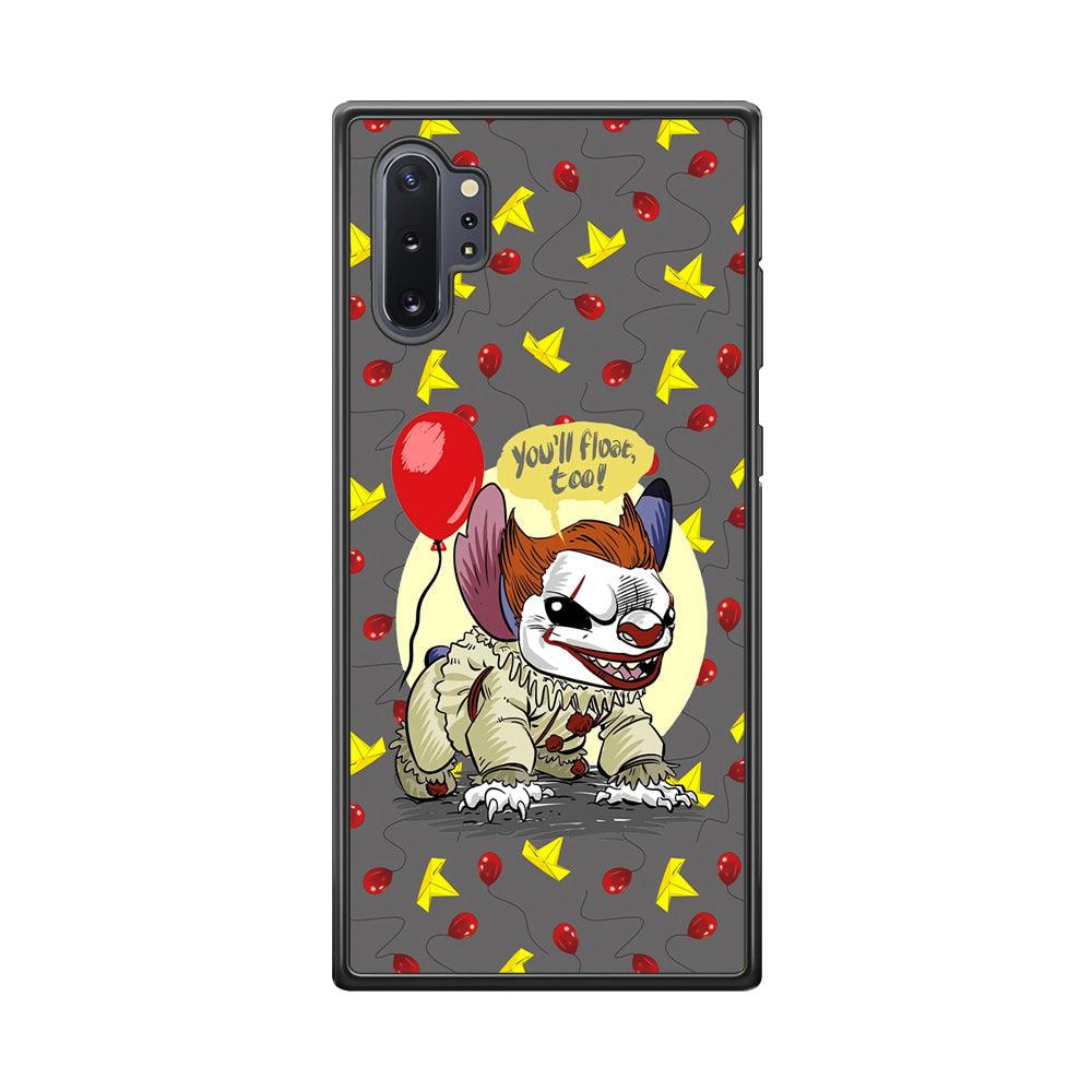 Stitch Pennywise Form Cover Samsung Galaxy Note 10 Plus Case-Rubber Black (2D Case)-Oxvistore