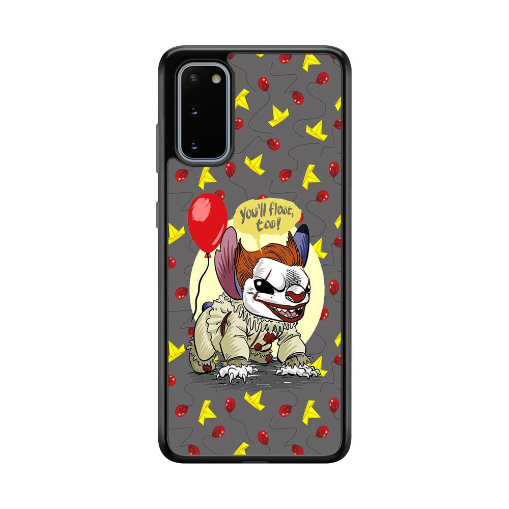 Stitch Pennywise Form Cover Samsung Galaxy S20 Case-Rubber Black (2D Case)-Oxvistore