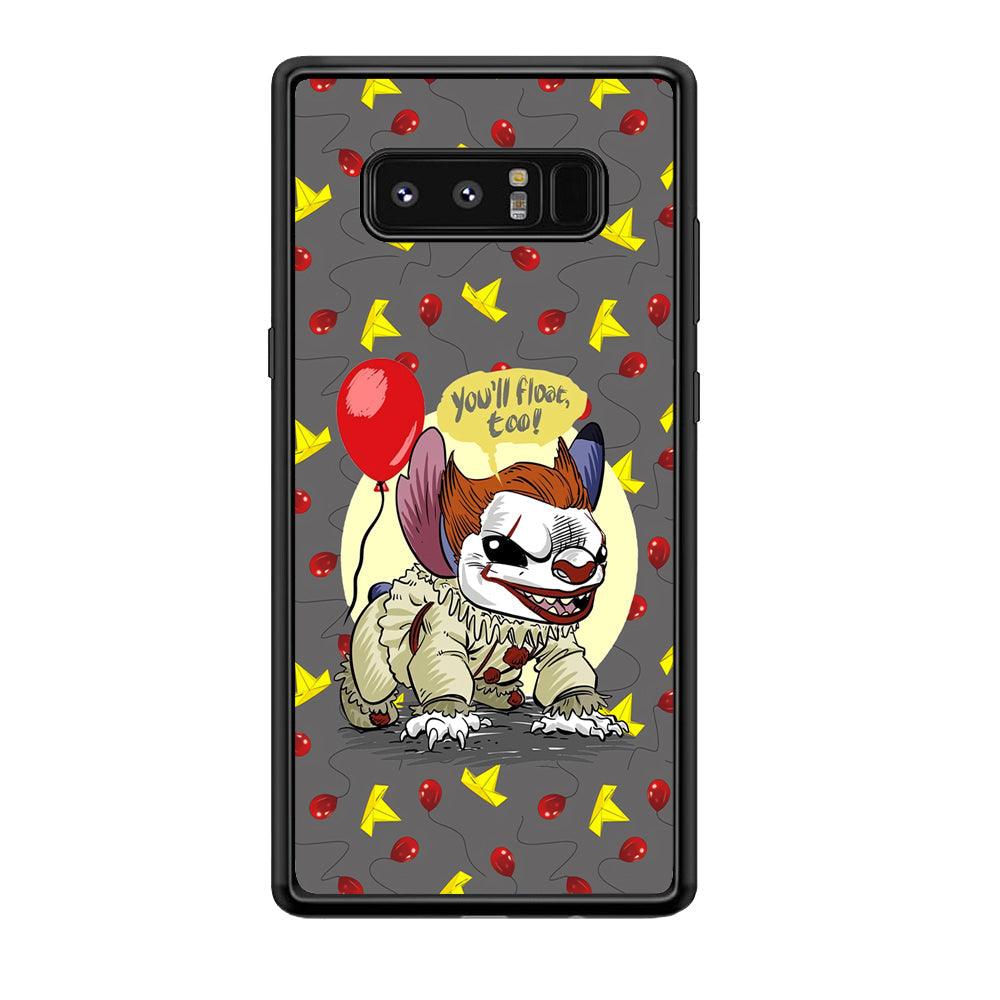 Stitch Pennywise Form Cover Samsung Galaxy Note 8 Case-Rubber Black (2D Case)-Oxvistore