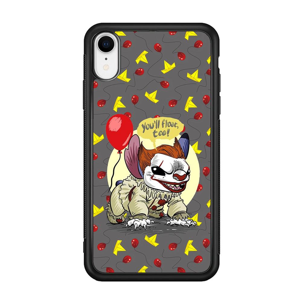 Stitch Pennywise Form Cover iPhone XR Case-Rubber Black (2D Case)-Oxvistore