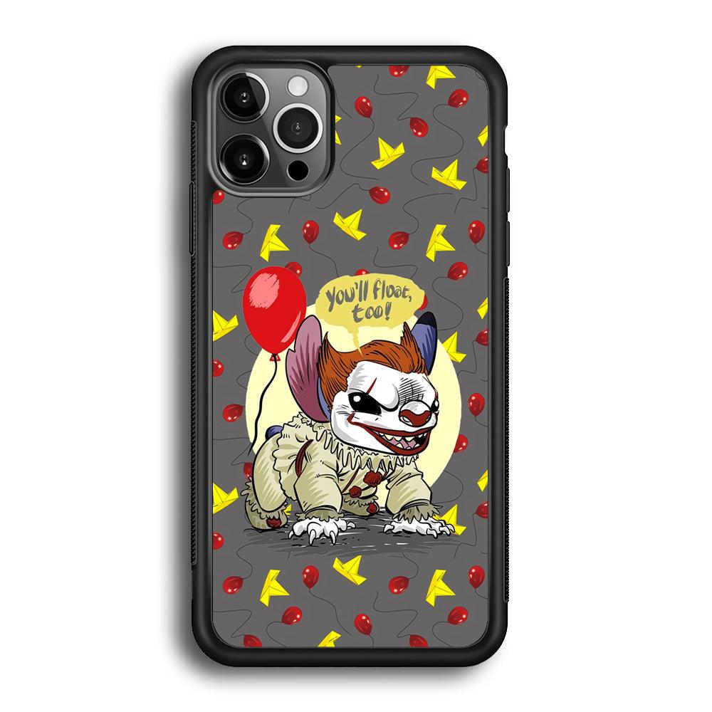 Stitch Pennywise Form Cover iPhone 12 Pro Max Case-Rubber Black (2D Case)-Oxvistore