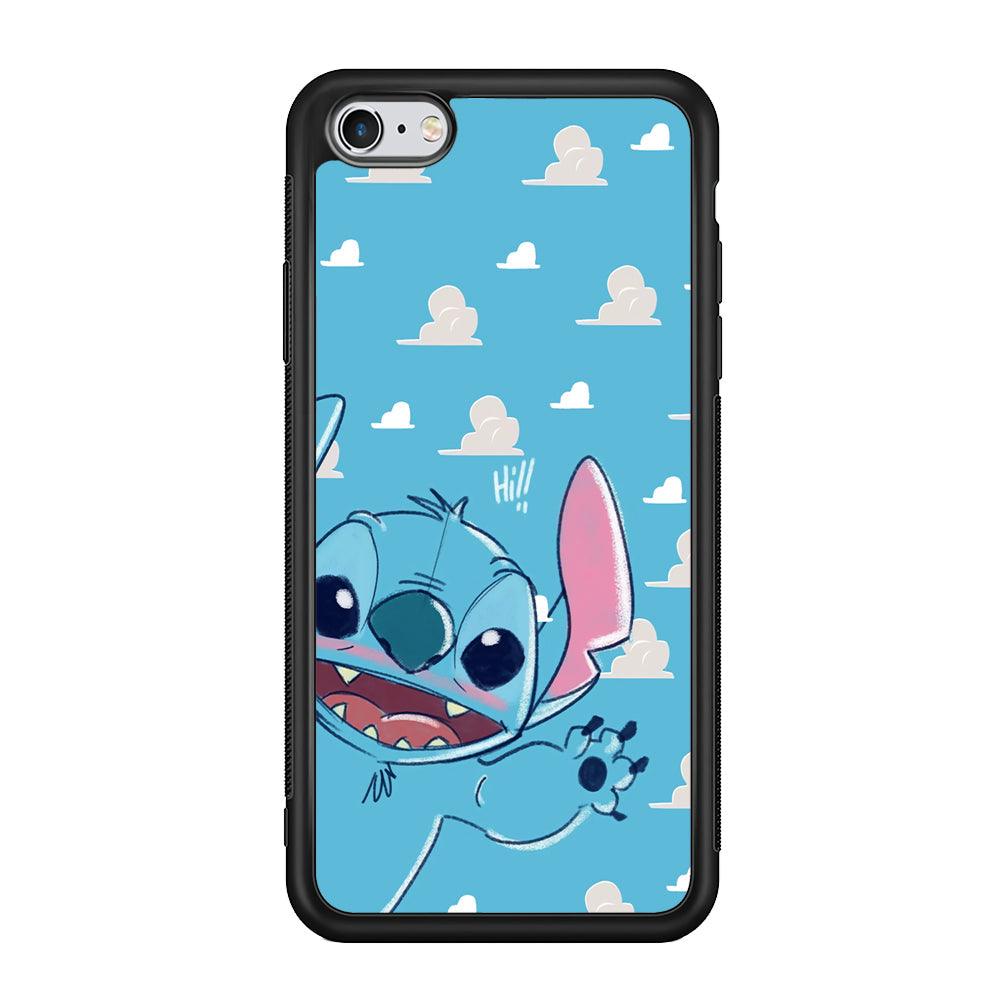 Stitch Say Hii on Me iPhone 6 Plus | 6s Plus Case-Rubber Black (2D Case)-Oxvistore