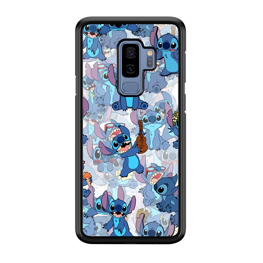 Stitch Shadow Clones Samsung Galaxy S9 Plus Case-Rubber Black (2D Case)-Oxvistore