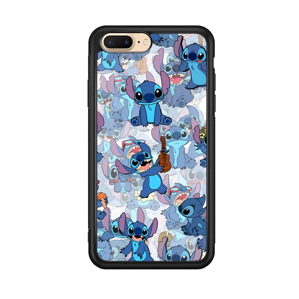Stitch Shadow Clones iPhone 8 Plus Case-Rubber Black (2D Case)-Oxvistore