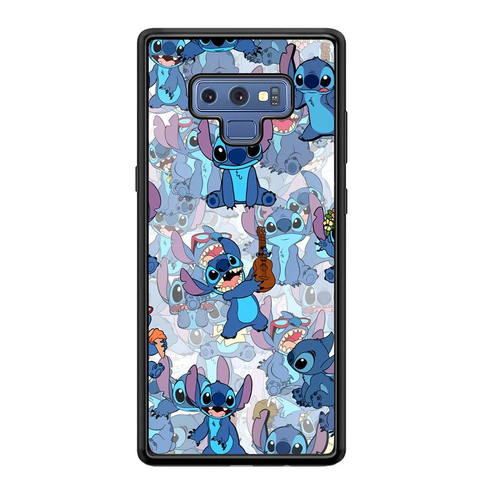 Stitch Shadow Clones Samsung Galaxy Note 9 Case-Rubber Black (2D Case)-Oxvistore