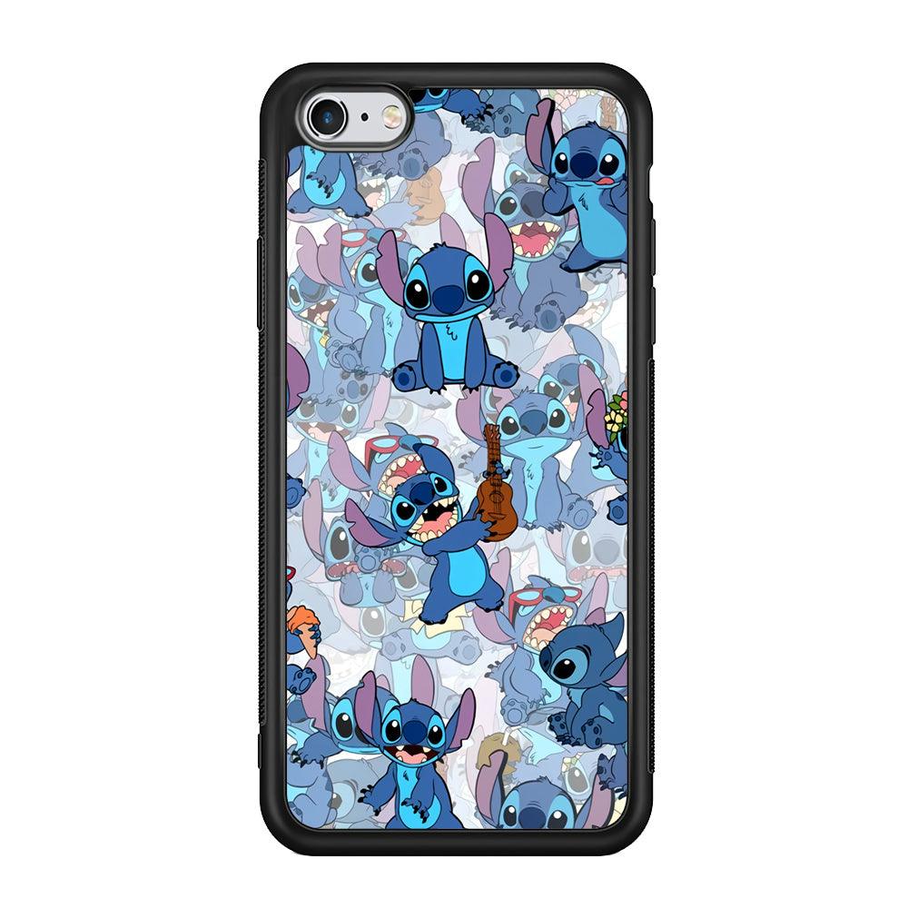 Stitch Shadow Clones iPhone 6 | 6s Case-Rubber Black (2D Case)-Oxvistore
