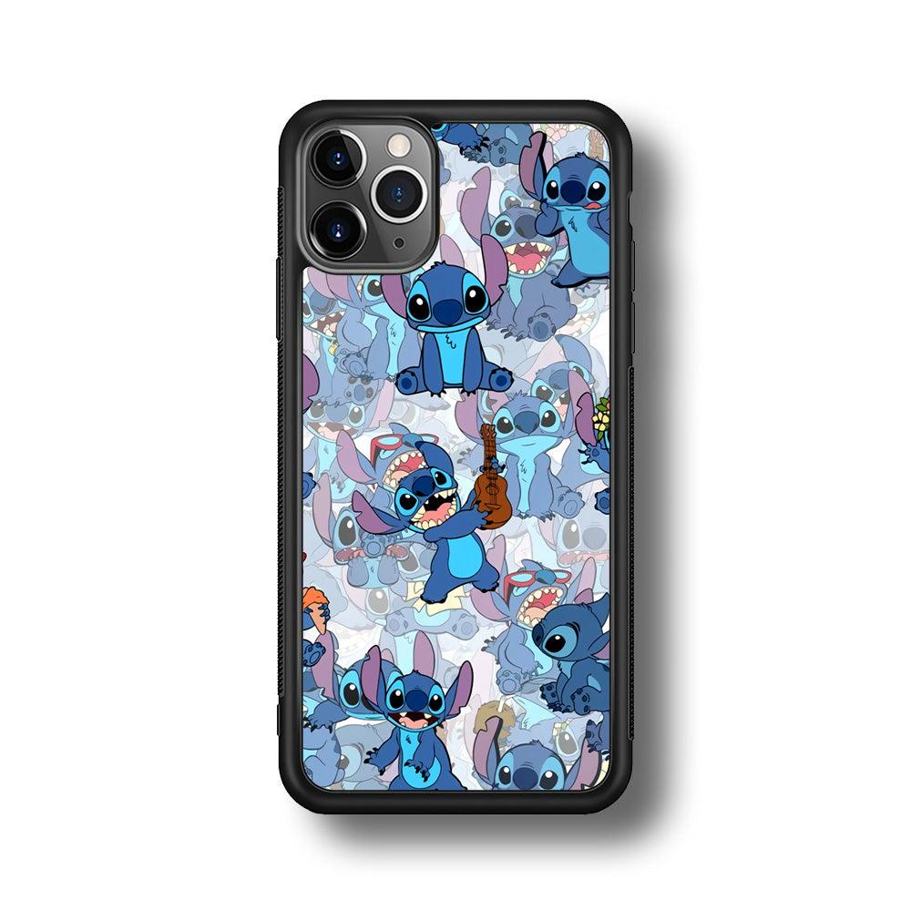 Stitch Shadow Clones iPhone 11 Pro Case-Rubber Black (2D Case)-Oxvistore