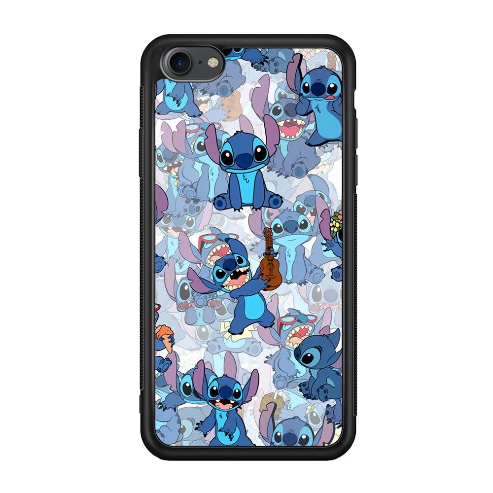 Stitch Shadow Clones iPhone 8 Case-Rubber Black (2D Case)-Oxvistore