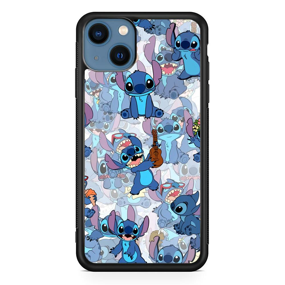 Stitch Shadow Clones iPhone 14 Plus Case-Rubber Black (2D Case)-Oxvistore