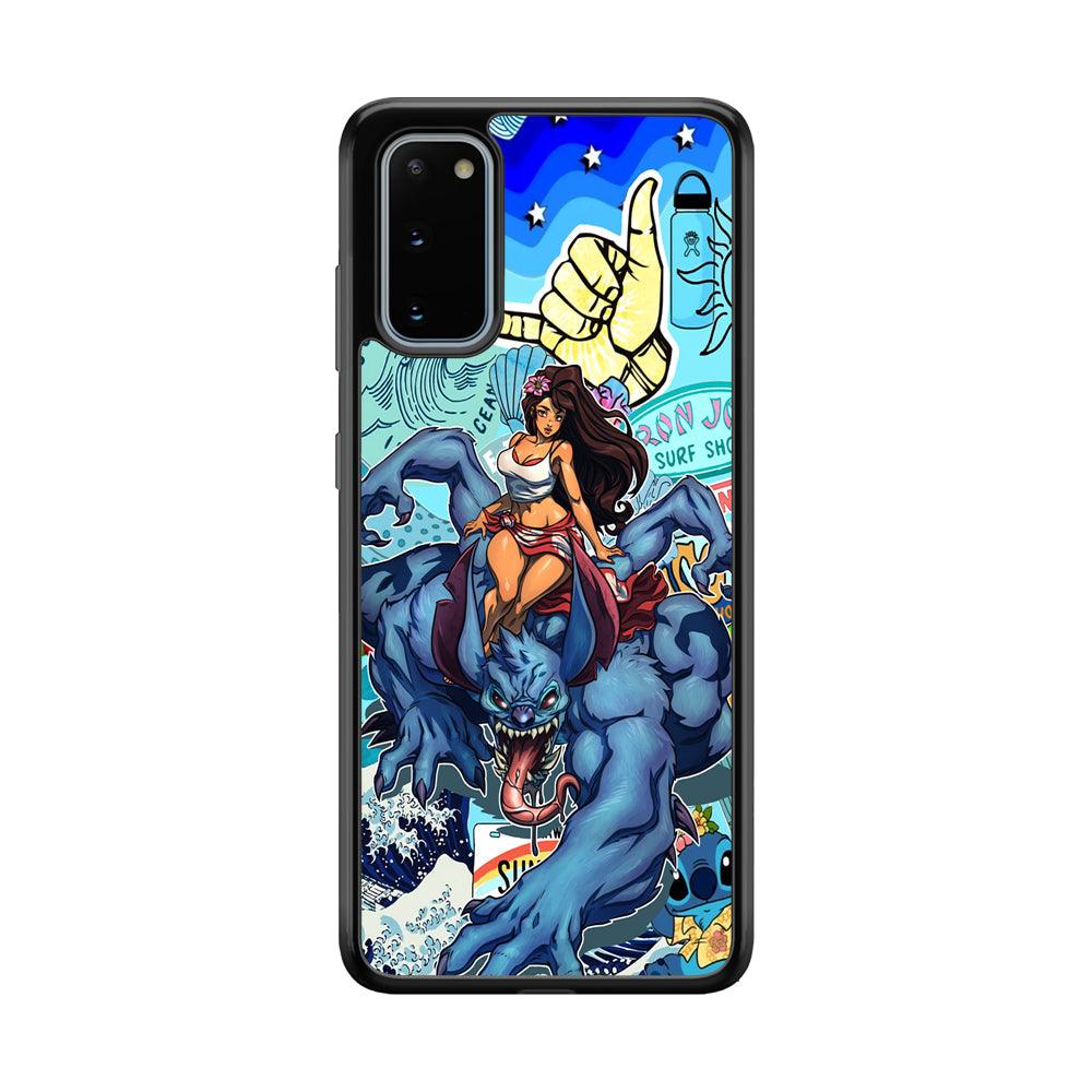 Stitch The Adult Mode Samsung Galaxy S20 Case-Rubber Black (2D Case)-Oxvistore