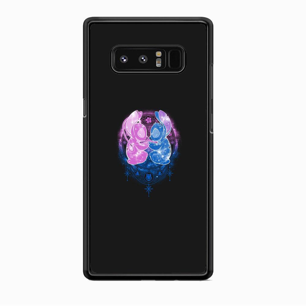 Stitch And Angel Yoga Style Samsung Galaxy Note 9 Case-Rubber White (2D Case)-Oxvistore