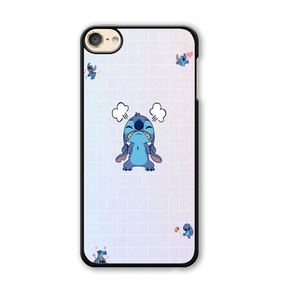 Stitch Angry Style iPod Touch 6 Case-Plastic Black (2D Case)-Oxvistore