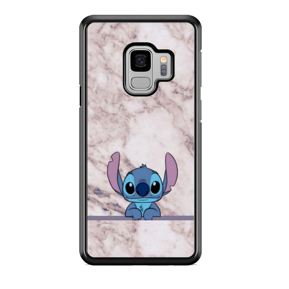 Stitch Marmer Wall Samsung Galaxy S9 Case-Rubber Black (2D Case)-Oxvistore