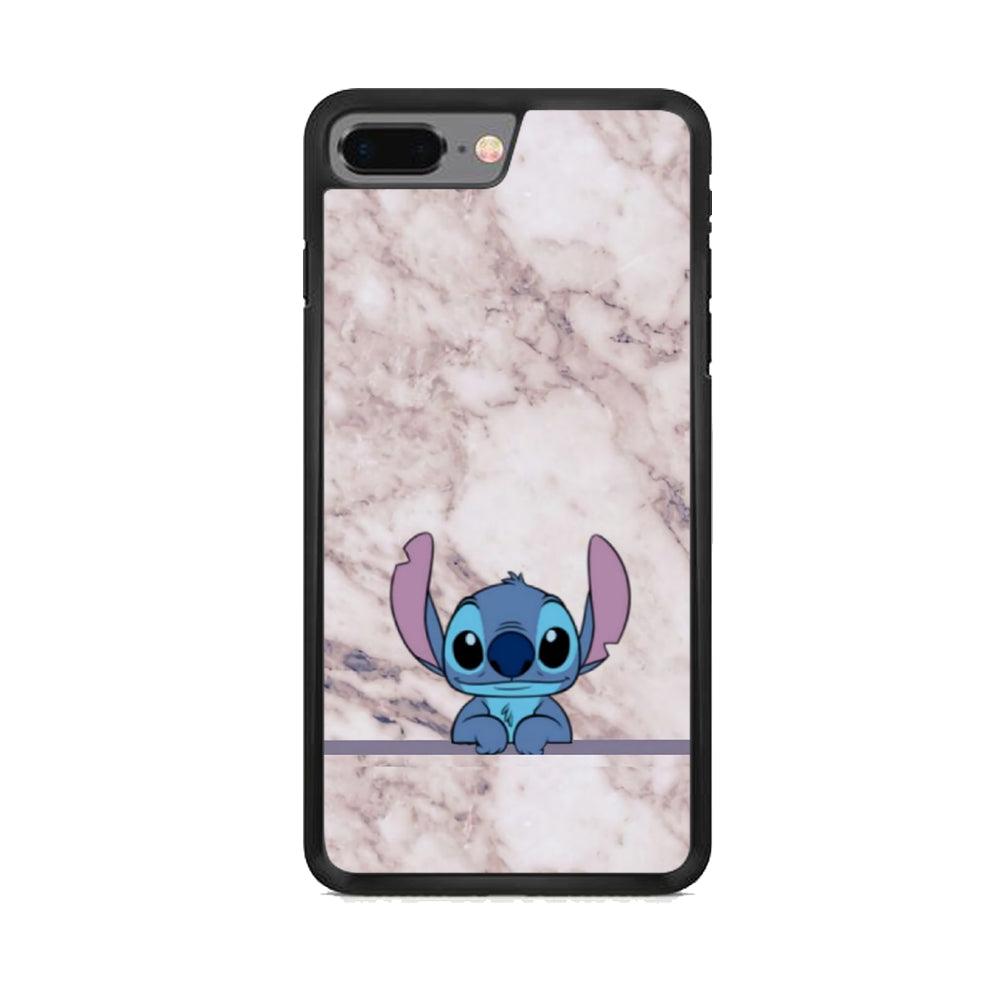 Stitch Marmer Wall iPhone 7 Plus Case-Rubber Black (2D Case)-Oxvistore