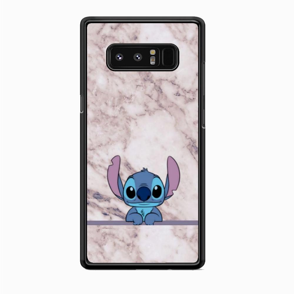 Stitch Marmer Wall Samsung Galaxy Note 8 Case-Rubber Black (2D Case)-Oxvistore