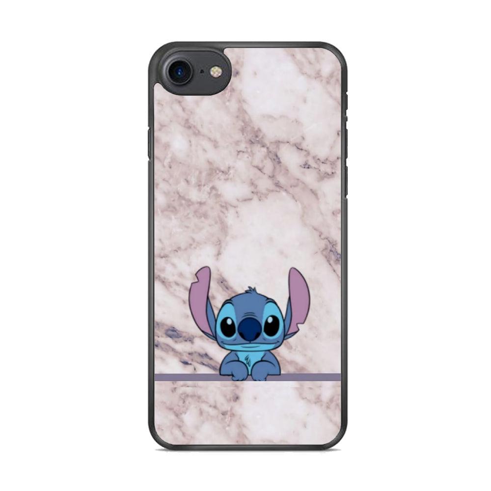 Stitch Marmer Wall iPhone 8 Case-Rubber Black (2D Case)-Oxvistore