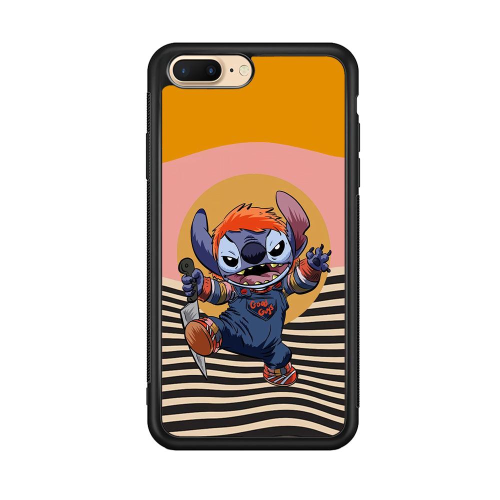 Stitch with Chucky Inside iPhone 7 Plus Case-Rubber Black (2D Case)-Oxvistore
