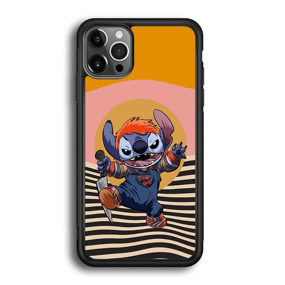 Stitch with Chucky Inside iPhone 12 Pro Case-Rubber Black (2D Case)-Oxvistore