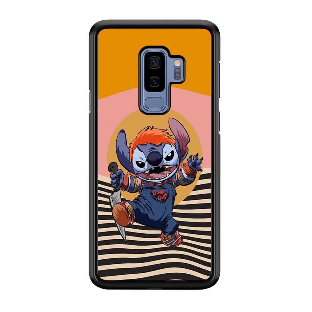 Stitch with Chucky Inside Samsung Galaxy S9 Plus Case-Rubber Black (2D Case)-Oxvistore