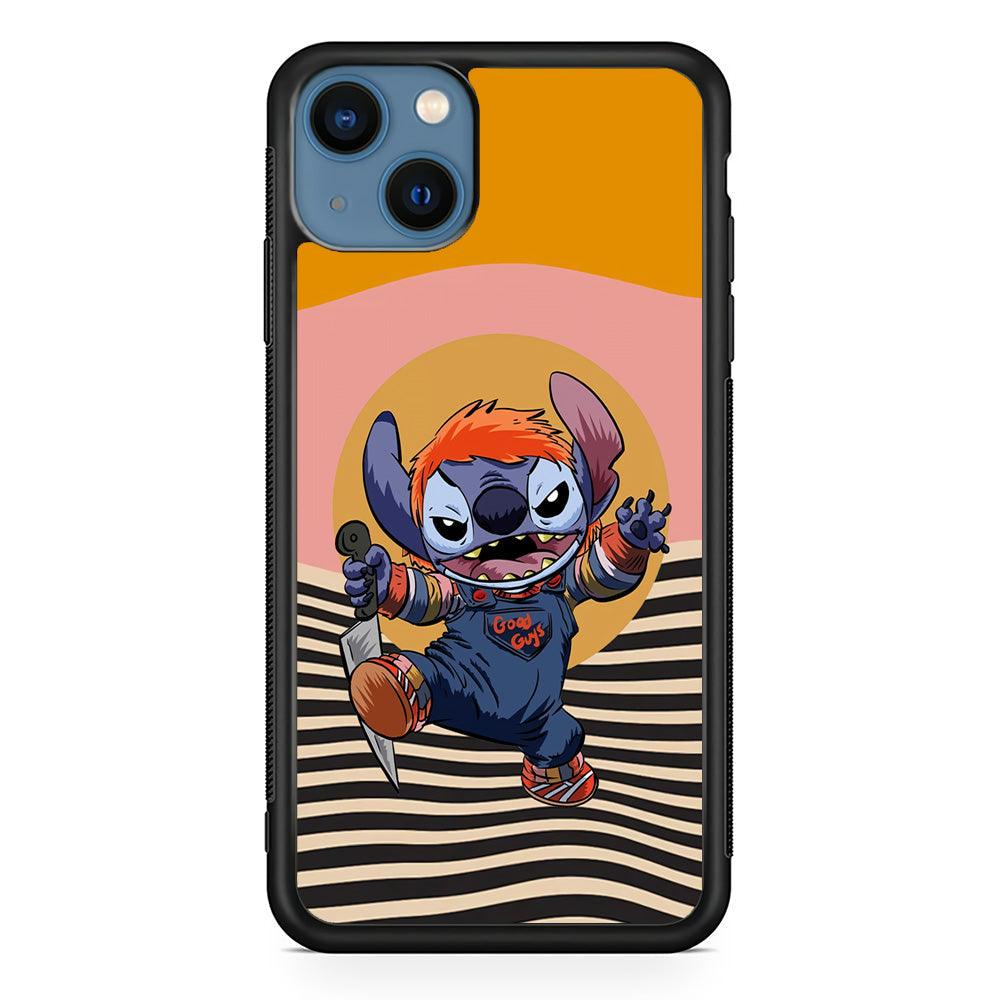 Stitch with Chucky Inside iPhone 13 Case-Rubber Black (2D Case)-Oxvistore