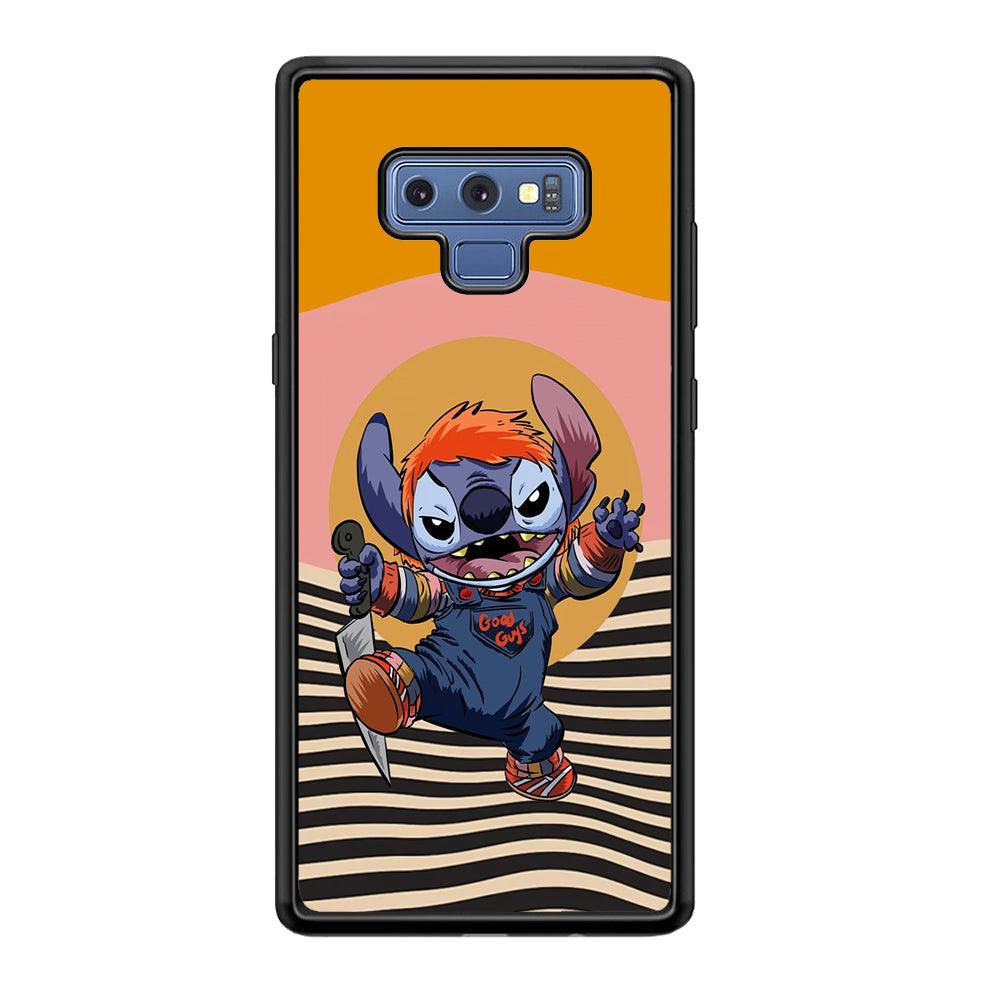Stitch with Chucky Inside Samsung Galaxy Note 9 Case-Rubber Black (2D Case)-Oxvistore
