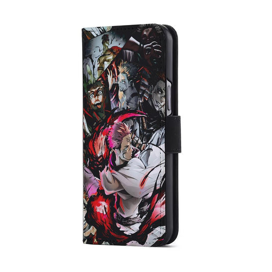 Sukuna Jujutsu Kaisen Cool Art Flip Wallet Phone Case-Oxvistore