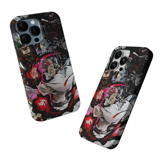 Sukuna Jujutsu Kaisen Cool Art 2 in 1 Tough Phone Case-Oxvistore
