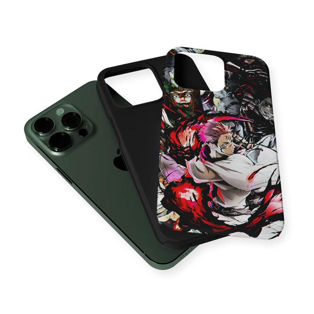 Sukuna Jujutsu Kaisen Cool Art 2 in 1 Tough Phone Case-Oxvistore
