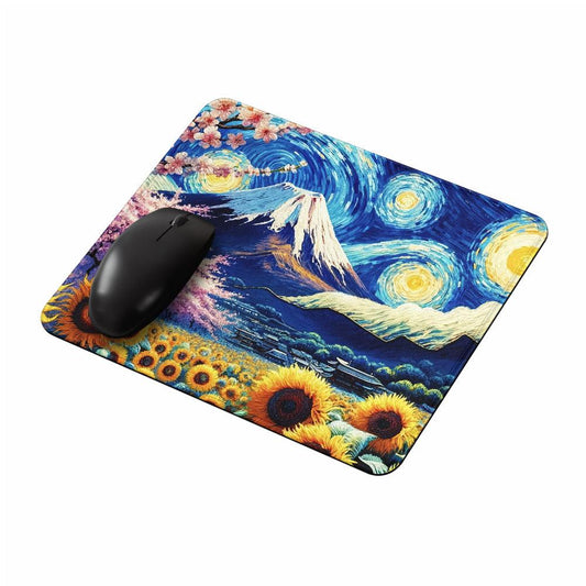 Sunflower Mountain Starry Night Mouse Pads-Oxvistore