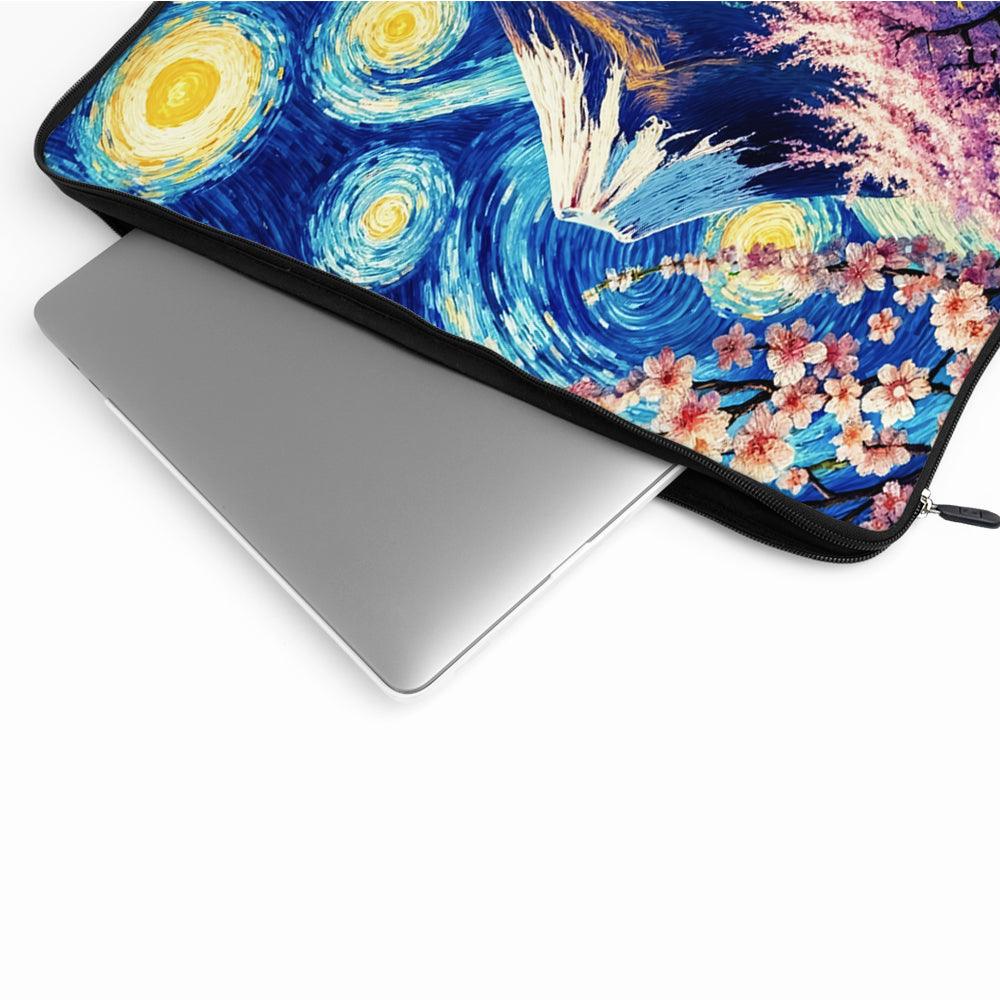Sunflower Mountain Starry Night Laptop Sleeve Protective Cover-Oxvistore
