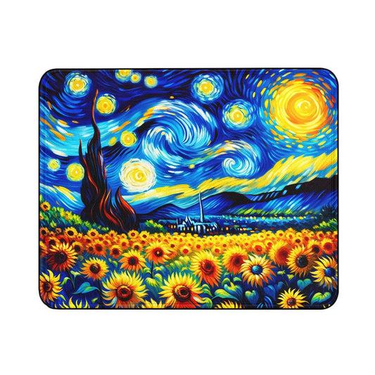 Sunflowers The Starry Sky Mouse Pads | Custom Mouse Pad with Non-Slip Rubber Base