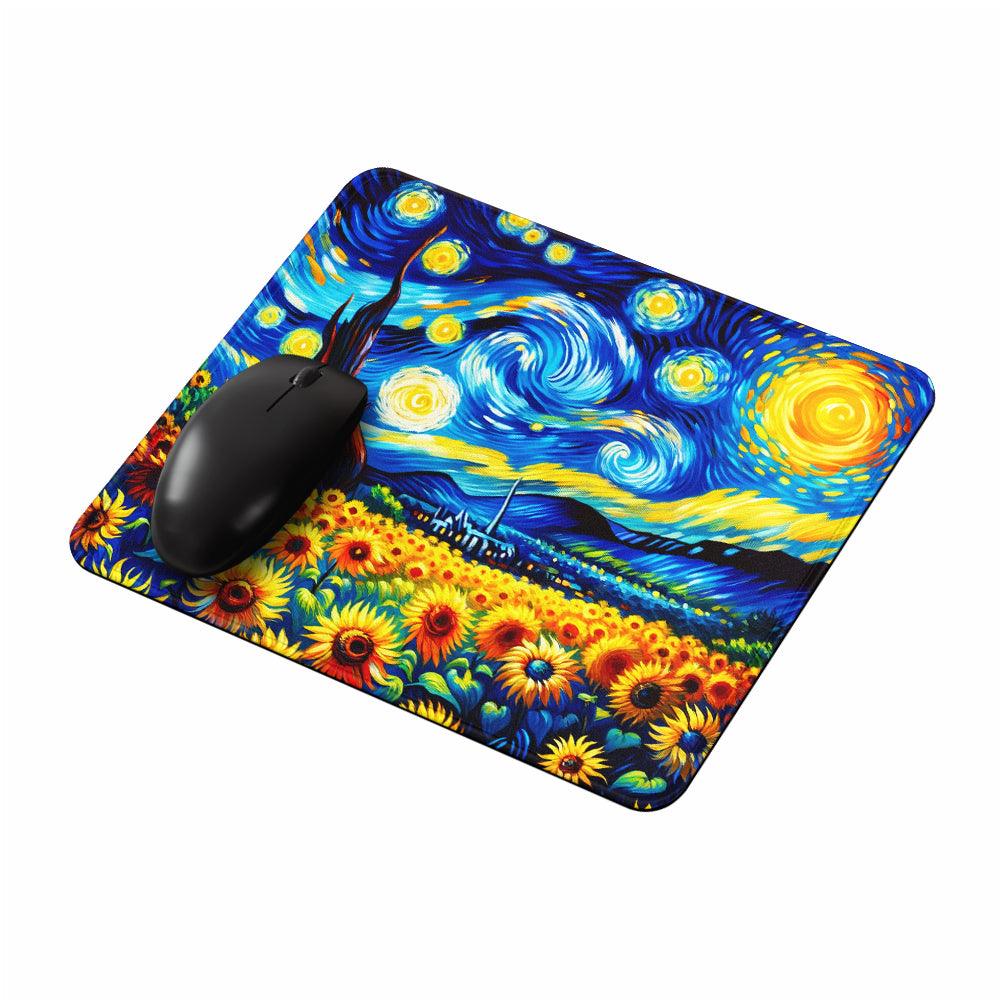 Sunflowers The Starry Sky Mouse Pads-Oxvistore