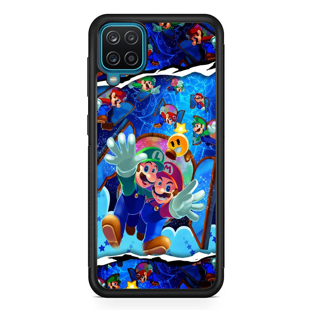Super Mario Door to Victory Samsung Galaxy A12 Case-Rubber Black (2D Case)-Oxvistore