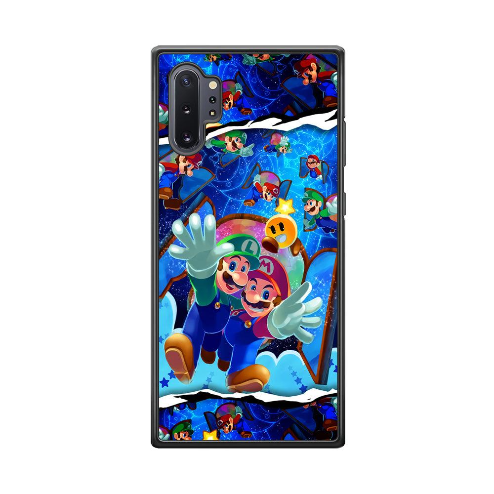 Super Mario Door to Victory Samsung Galaxy Note 10 Plus Case-Rubber Black (2D Case)-Oxvistore