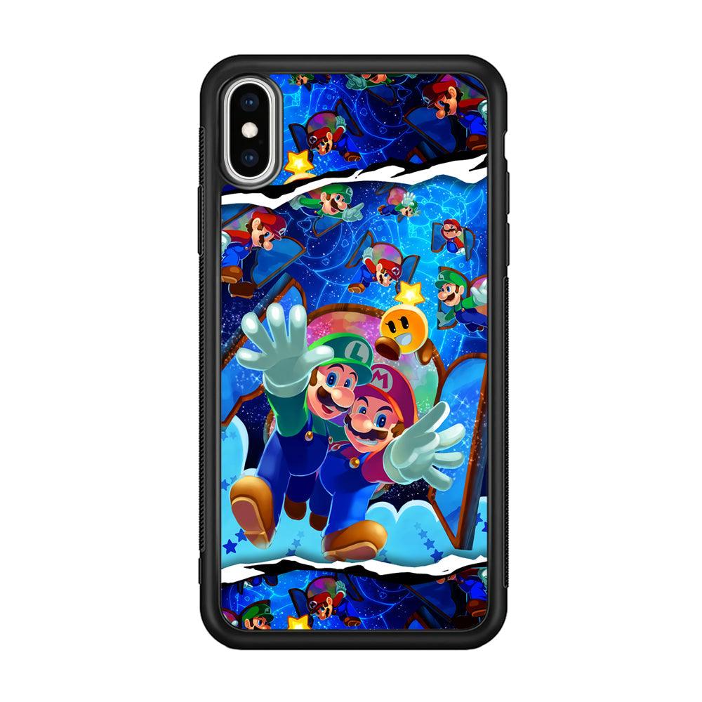 Super Mario Door to Victory iPhone XS Case-Rubber Black (2D Case)-Oxvistore