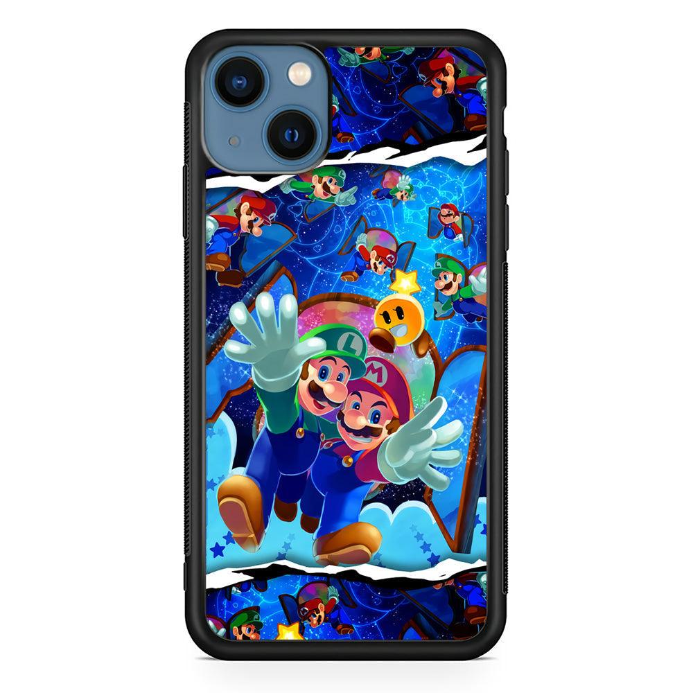 Super Mario Door to Victory iPhone 15 Plus Case-Rubber Black (2D Case)-Oxvistore