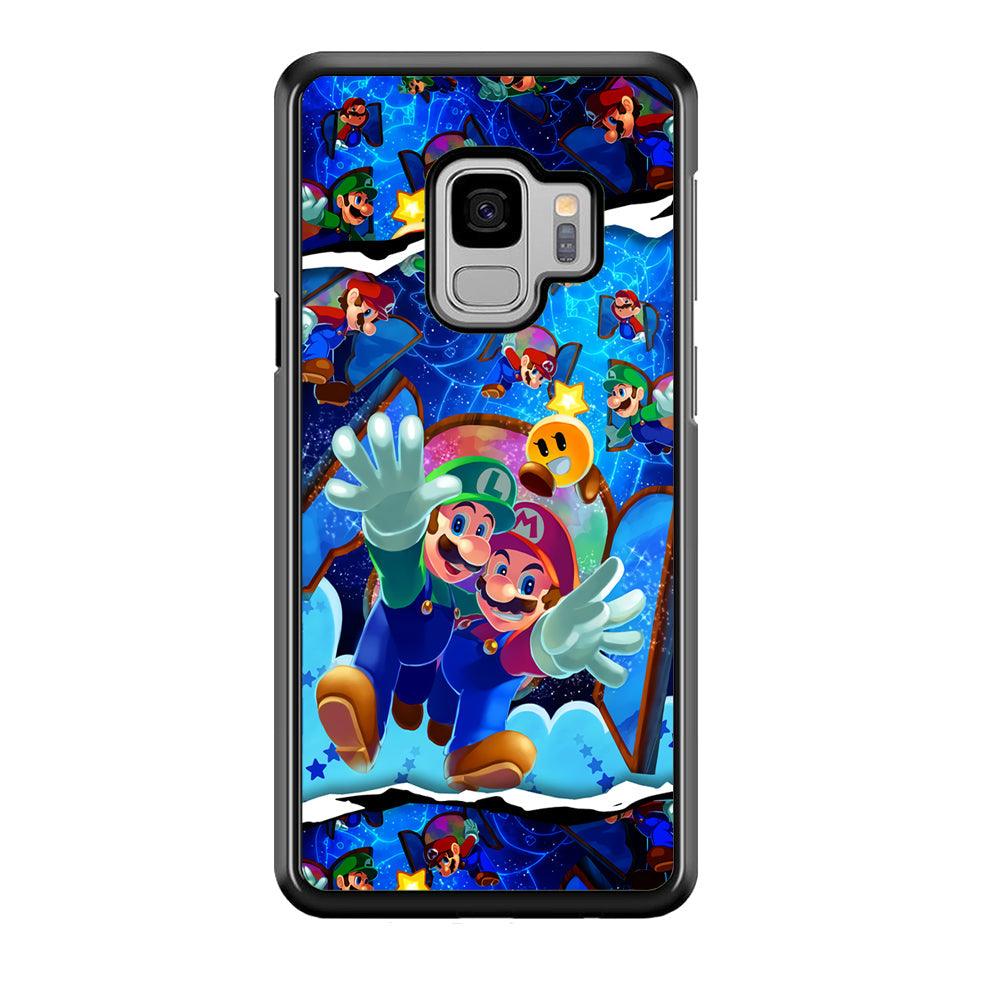 Super Mario Door to Victory Samsung Galaxy S9 Case-Rubber Black (2D Case)-Oxvistore